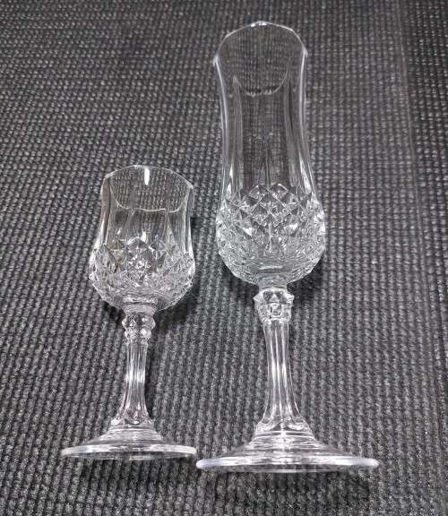 Drinking Glasses & Stemware CRISTAL DARQUES FRANCE FLUTED CHAMPAGNE